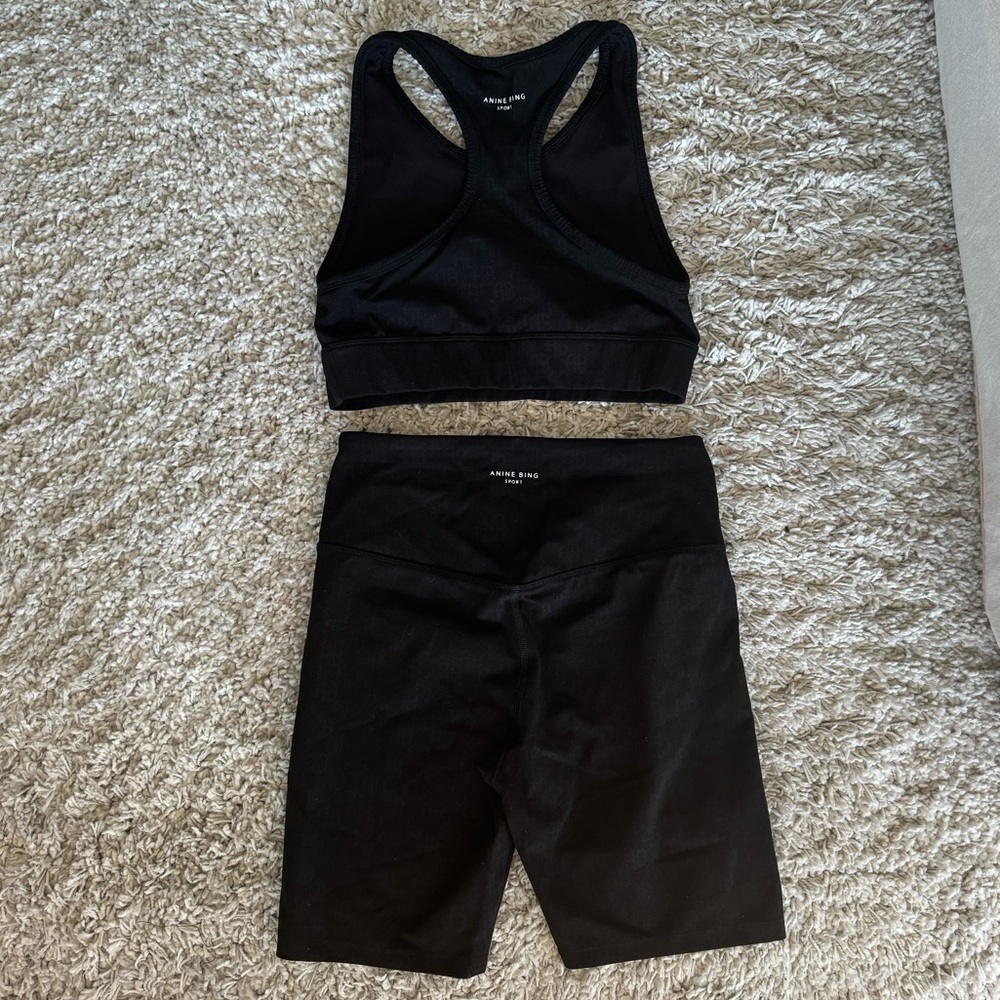 Anine Bing set (bike shorts+bra)